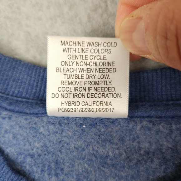 Disney Donald Duck All Over Print Sweatshirt Unisex Small S Blue Fleece Retro 90 - Picture 10 of 10